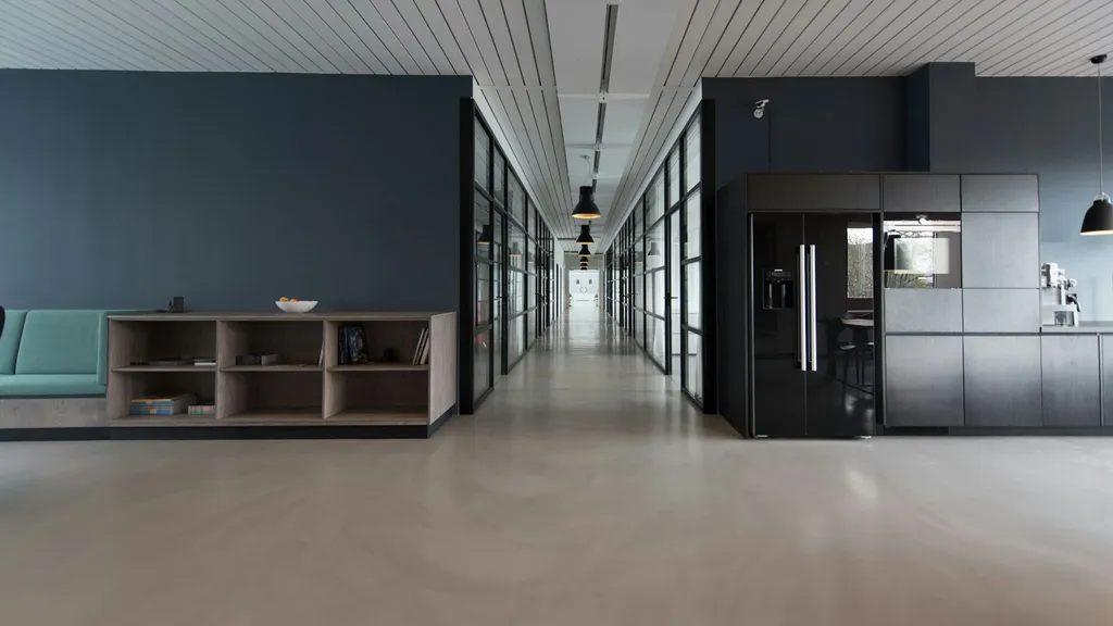 Bright, calm open office with desks and natural light